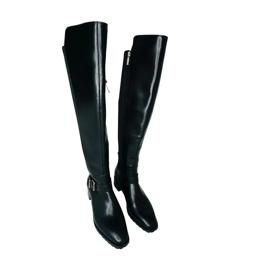 Blondo Sylvia Black Leather Over Knee Boots Waterproof Women’s Size 9